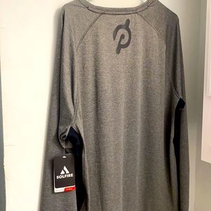 Men’s Brand new 2xl long sleeve soft Peloton Solfire , soft material with tags .